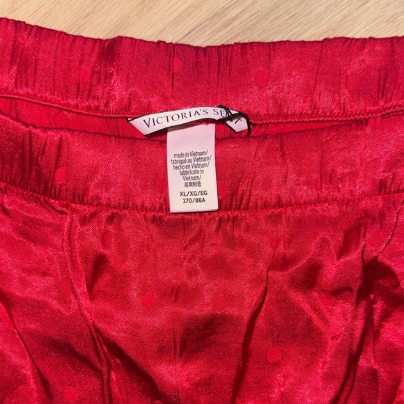 Victoria's Secret Red Satin Pajama Pants - Picture 2 of 7